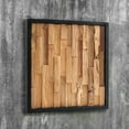 thumbnail image 7 of Warmaxx Rustic Teak Wood Wall Art Decoration 17''x17 Farmhouse Carved Wall Art Décor for Home Living Room Bedroom Office Square Handcrafted Natural Wooden Bricks Pattern Wall Décor, 7 of 7