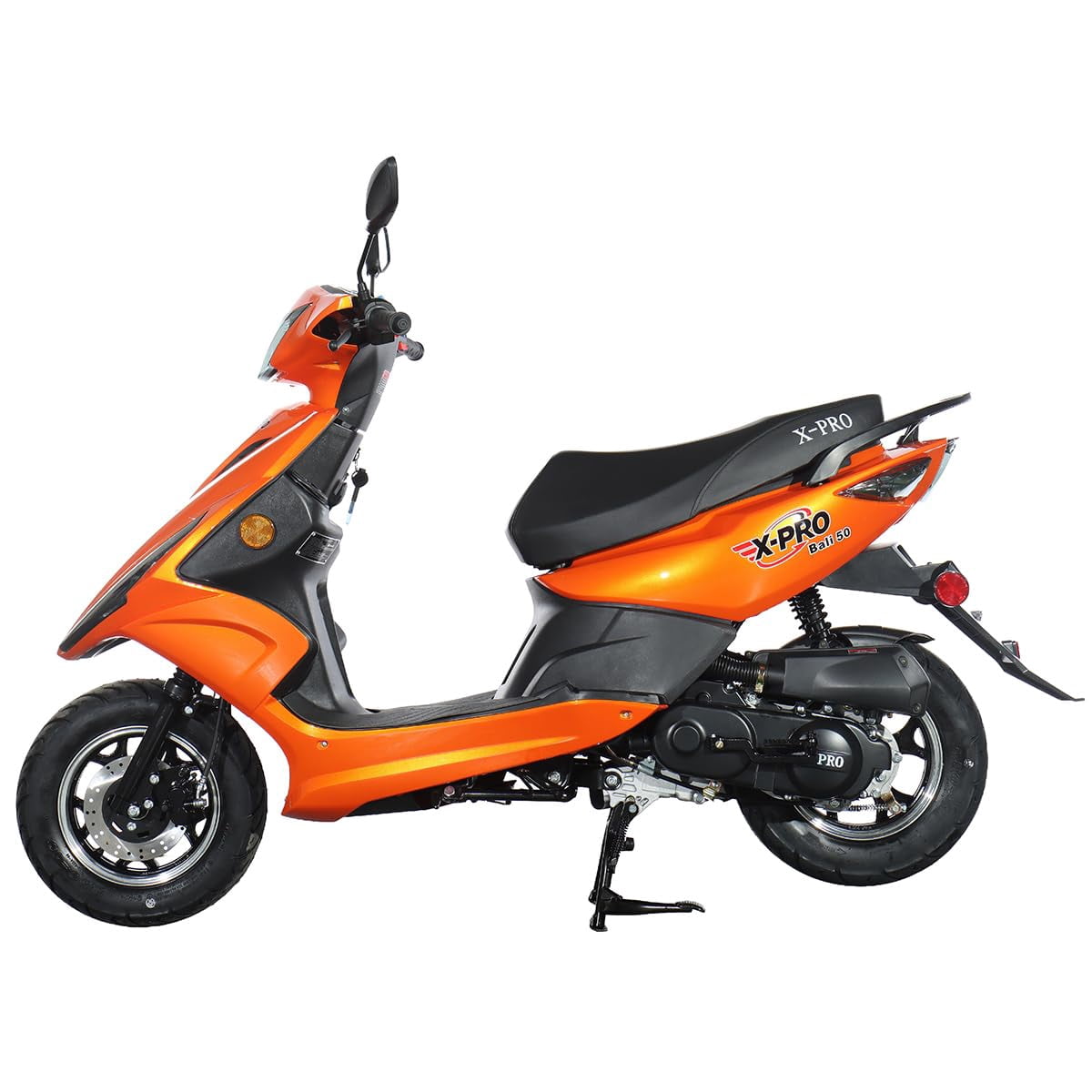 X-Pro Bali 50 Moped Scooter Gas Scooter with CVT Automatic, Electric/Kick Start, 10" Wheels, LED Headlight, EPA DOT Approved