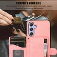 thumbnail image 3 of K-Lion Crossbody Wallet Case for Samsung Galaxy A54 5G with Card Holder, Shockproof Purse Cover with Removable Crossbody Strap Compatible with Samsung Galaxy A54 5G,Pink, 3 of 7