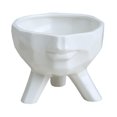 thumbnail image 2 of Maceta decorativa de escritorio con cabeza de cara , figura blanca para L Sharpla Maceta de arte, 2 of 8