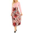 thumbnail image 1 of CHOK Women Boho Polka Dot Floral Printed Long Dress, 1 of 5
