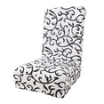 thumbnail image 3 of Stretch Printed Chair Cover Siamese Half Pack Elastic Seat Chair Cover Home Chair Slipcovers Restaurant Banquet Chair Decoration, 3 of 9