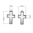 thumbnail image 5 of EHJRE 30 DIY Cross Pendant Base Tray Cabochon Setting Bezel Pendant Jewelry, 5 of 9