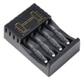 thumbnail image 4 of 4 Slot Battery Charger with Overcharge Protection for AA AAA Ni-MH Ni-CD Rechargeable Batteries Black, 4 of 7