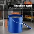 thumbnail image 2 of KFFKFF 6 Gallon Oil Disposal Caddy, Carbon Steel Construction with Anti-Rust Coating, Secure Lid with Locking Clips, Includes Filter Bag, Ideal for Safe Hot Cooking Oil Filtration, Blue, 2 of 9