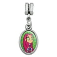 thumbnail image 2 of Teen Titans Go! Starfire Italian European Style Bracelet Oval Charm Bead, 2 of 5