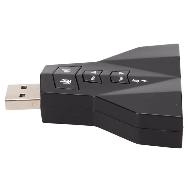 USB Sound Card, Multifunction USB Sound Adapter Virtual 7.1 Channel Dual Headphone Microphone Jack Volume Control with LED Light for Computer for for Laptop