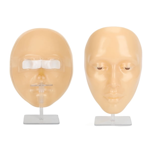 Cara De Maniquí De Maquillaje, Maniquí De Cara Completa De Silicona De Textura Y Realista Para Principiantes Para Pestañas
