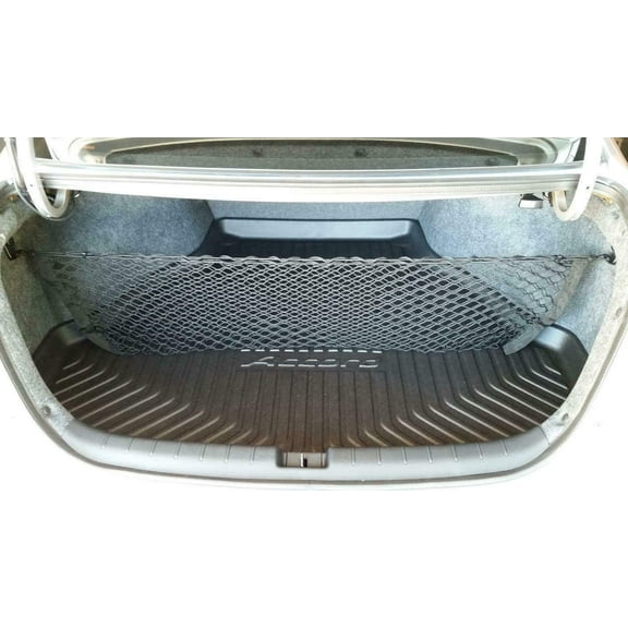 EACCESSORIES EA Rear Trunk Organizer Cargo Net for Honda Accord 2013-2023 – Envelope Style Cargo Net – Premium Mesh Car Trunk Organizer Vehicle Carrier Storage – Compatible with Honda Accord