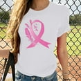 thumbnail image 2 of Sexlip Breast Cancer Shirts for Women Pink Ribbon Shirt Cancer Awareness T-Shirt Crew Neck Casual Short Sleeve Tops Tees White XL, 2 of 4