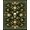Green Gold, Pattern 9, variant on ODIKA 8'x10' Washable Area Rug Durable, Non-Slip Goth Victorian Damask Skull With Baroque Floral Scroll Border for Living Room, Under Sectional, Family