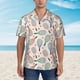 thumbnail image 2 of Fotbe Cute Tennis Racket Camisa Hawaiana para Hombre Unisex – Camisa Casual de Verano con Botones de Manga Corta de Algodón y Lino,Medium, 2 of 7