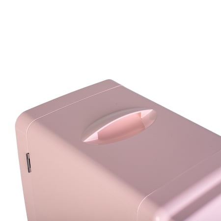 6.5-Liter 9-Can Mini Portable Personal Fridge with Lighted Mirror Door (Pink), EFMIS170_B-PINKPT