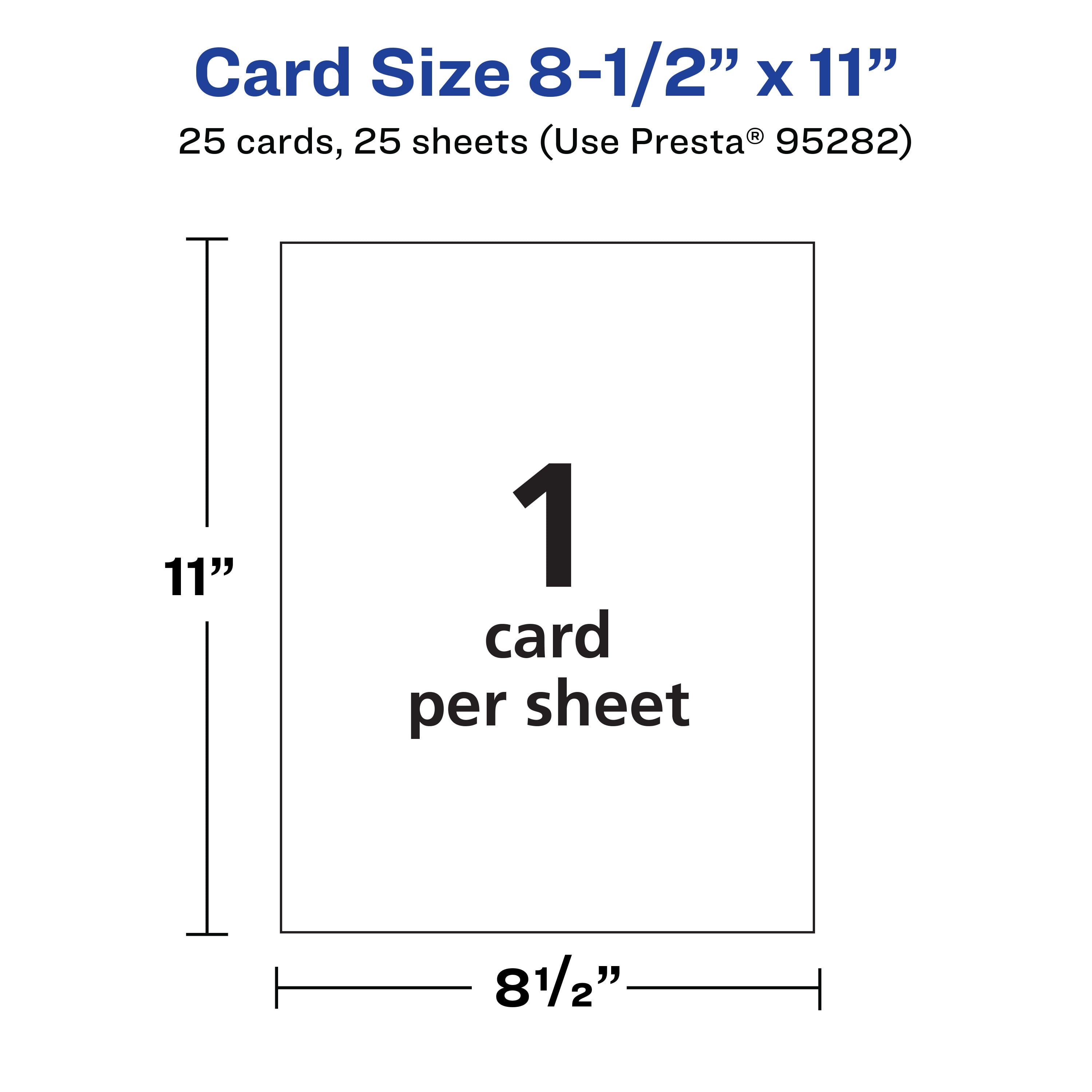 Avery Printable Cardstock, 8.5" x 11", Glossy White, 25ct