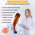 thumbnail image 4 of 3 Pairs Copper Compression Socks for Women & Men Circulation 15-20 mmhg - Better Blood Flow, Swelling, Best Support for Medical, Running, Nursing, 4 of 7