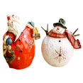 thumbnail image 1 of Cateissary Juego de adornos navideños de resina de 2 piezas, mano de obra fina para ambiente festivo, miniadornos navideños Kits de decoración para fiestas, 1 of 6