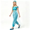 thumbnail image 5 of Women's Princess Cosplay Jumpsuit Belly Dance Romper with Headwear Halloween Costume, 5 of 5