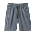 thumbnail image 3 of DDAPJ pyju Birthday Gifts! Big and Tall Workout Shorts for Men Drawstring Gym Athletic Shorts Lightweight Breathable Basketball Training Shorts with Pockets Dark Gray L, 3 of 8