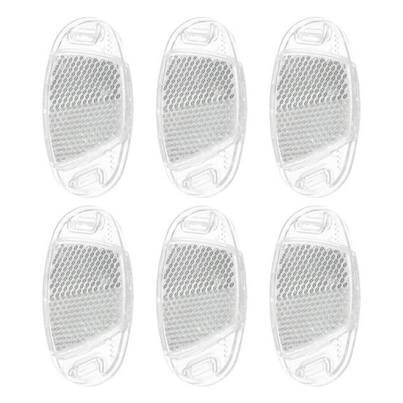 Bike Wheel Reflectors, 6 Pcs Plastic Universal Oval Safety Bicycle Wheel Rim Reflective Warning Reflective for Trailer Mountain Bike Bicycles Night Riding, White
