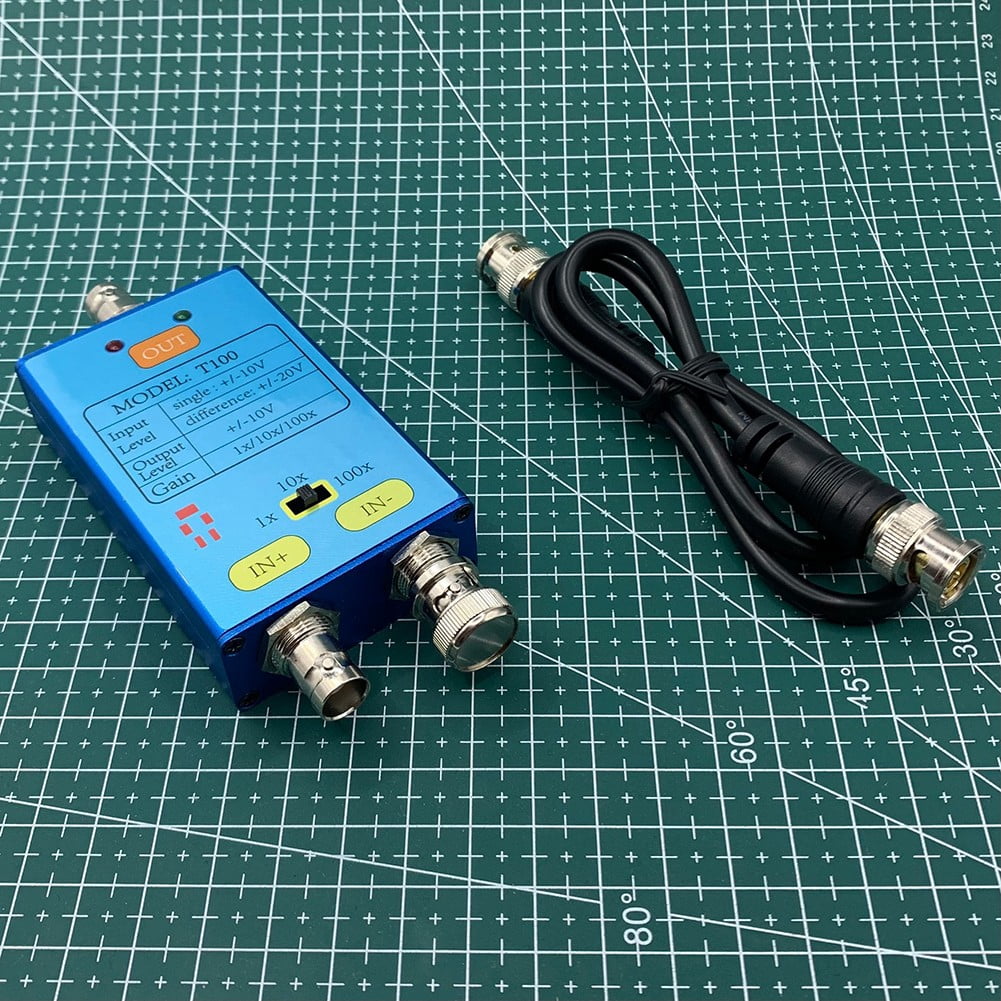 T100 1X/10X/100X Oscilloscope Differential Probe 10M Bandwidth to Amplify Signal