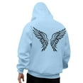thumbnail image 7 of ZHOUCHANKIDS Unisex Angel Print Hooded Sweatshirt Winter Wear Cozy Pullover Casual Streetwear Top For Men And Women Light Blue S, 7 of 7