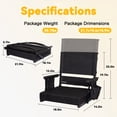 thumbnail image 5 of SUNSPIRE Extra Tall Stadium Seats 2-Pack, Adjustable High Back Bench Portable Chair with Lumbar Support Pockets Armrests and Cup Holders for Outdoor, 5 of 8