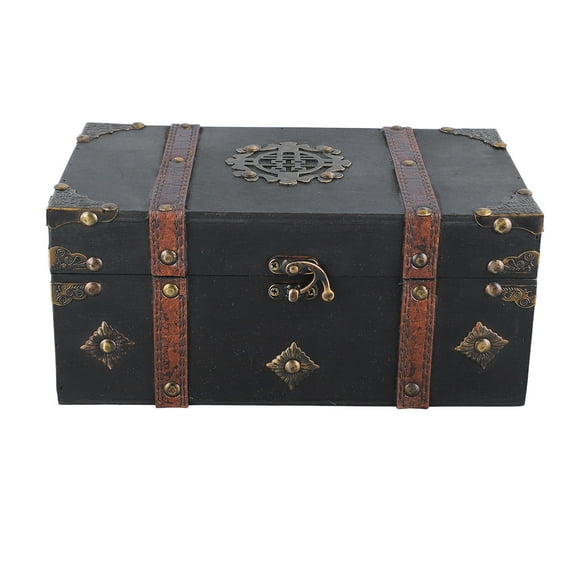 Boîte De Rangement En Bois Vintage – Boîte De Rangement Vintage Avec Coffre Au Trésor Avec Serrure, Boîte D'emballage Cadeau En Bois, Boîtes Décoratives Multifonctions Pour Certificat De B
