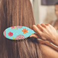 thumbnail image 3 of Hair Brush Pioneer Colorful Floral Cushion Base Hair Brushes Touch Paddle Double Sided Pattern Oval Hairbrush, 3 of 7