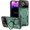 Green, variant on for iPhone 13 Pro Max Case with 360° Rotatable Magnetic Ring Stand, Large Window Design Compatible with Magsafe, Military-Grade Protection Shockproof Phone Cover for Women Men, Pink