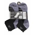thumbnail image 3 of 6 Pair Men's Adidas Low Cut Ankle Socks Black Stealth Size 6-12 Running Tennis, 3 of 4