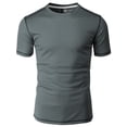 thumbnail image 3 of H2H Mens Cool Dry Compression Short Sleeve T-Shirts GRAY US 2XL/Asia 3XL (CMTTS264), 3 of 6