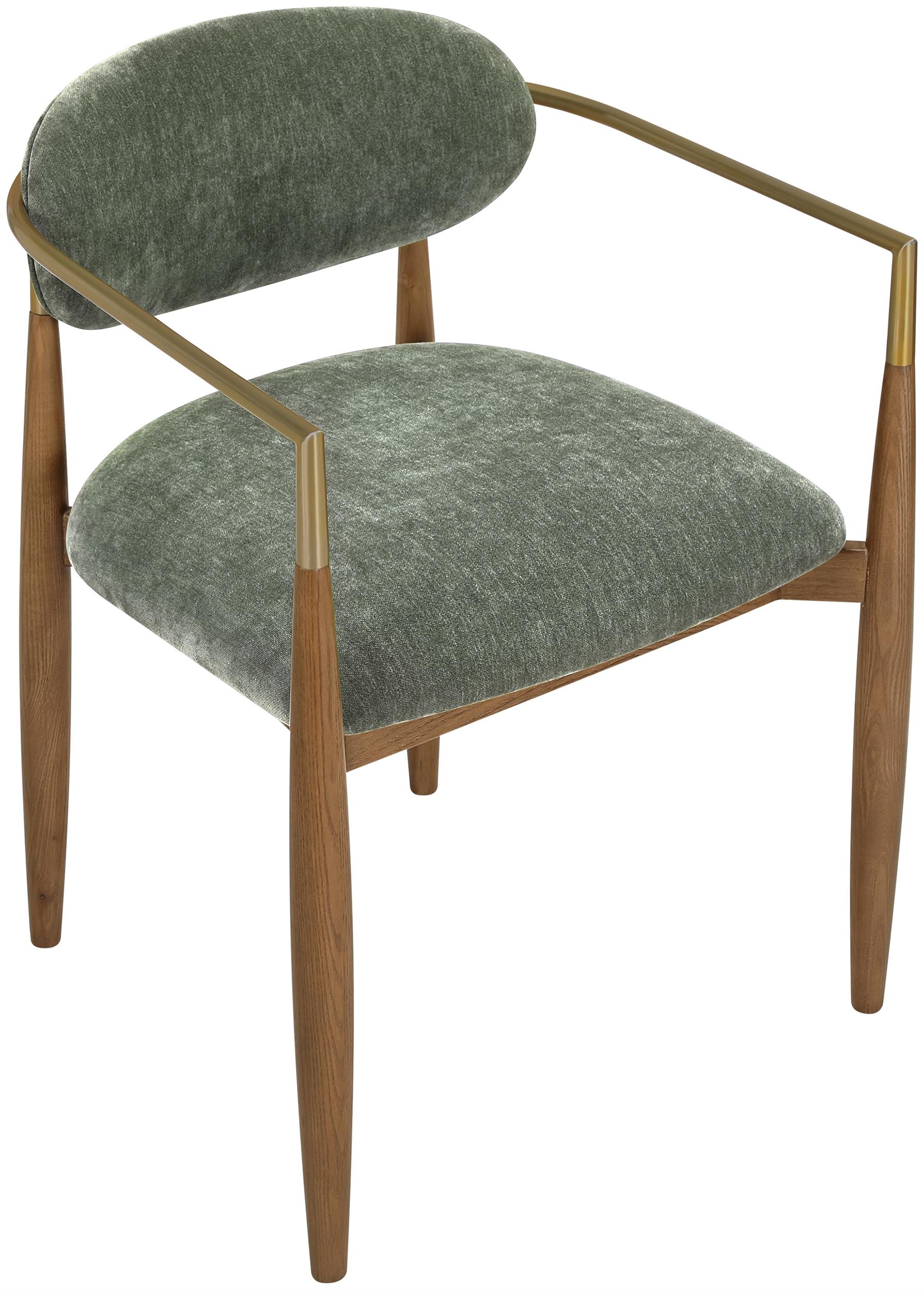 Meridian Furniture Riccio Olive Performance Fabric Dining Arm Chair (Set of 2)