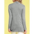 thumbnail image 5 of Made by Johnny Women's Draped Open Front Cardigan L HEATHER_GREY, 5 of 7