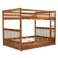 thumbnail image 5 of Full-Over-Full Bunk Bed with Ladders and Two Storage Drawers (Walnut), 5 of 12