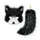thumbnail image 3 of Llavero de peluche Fernando con cola y Máscara de Therian negro y y 25 cm, 3 of 8