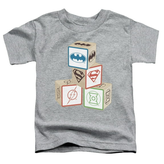 Justice League Of America Boys' Baby Block Childrens T-shirt Clear