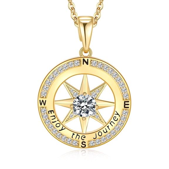 NICKSUN Compass Necklaces for Women Gifts Jewelry Anniversary Birthday Ideas Gift for Wife Her