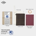 thumbnail image 2 of Cuaderno de viaje Midori Way Notebook Tamaño Pasaporte Marrón, 2 of 3