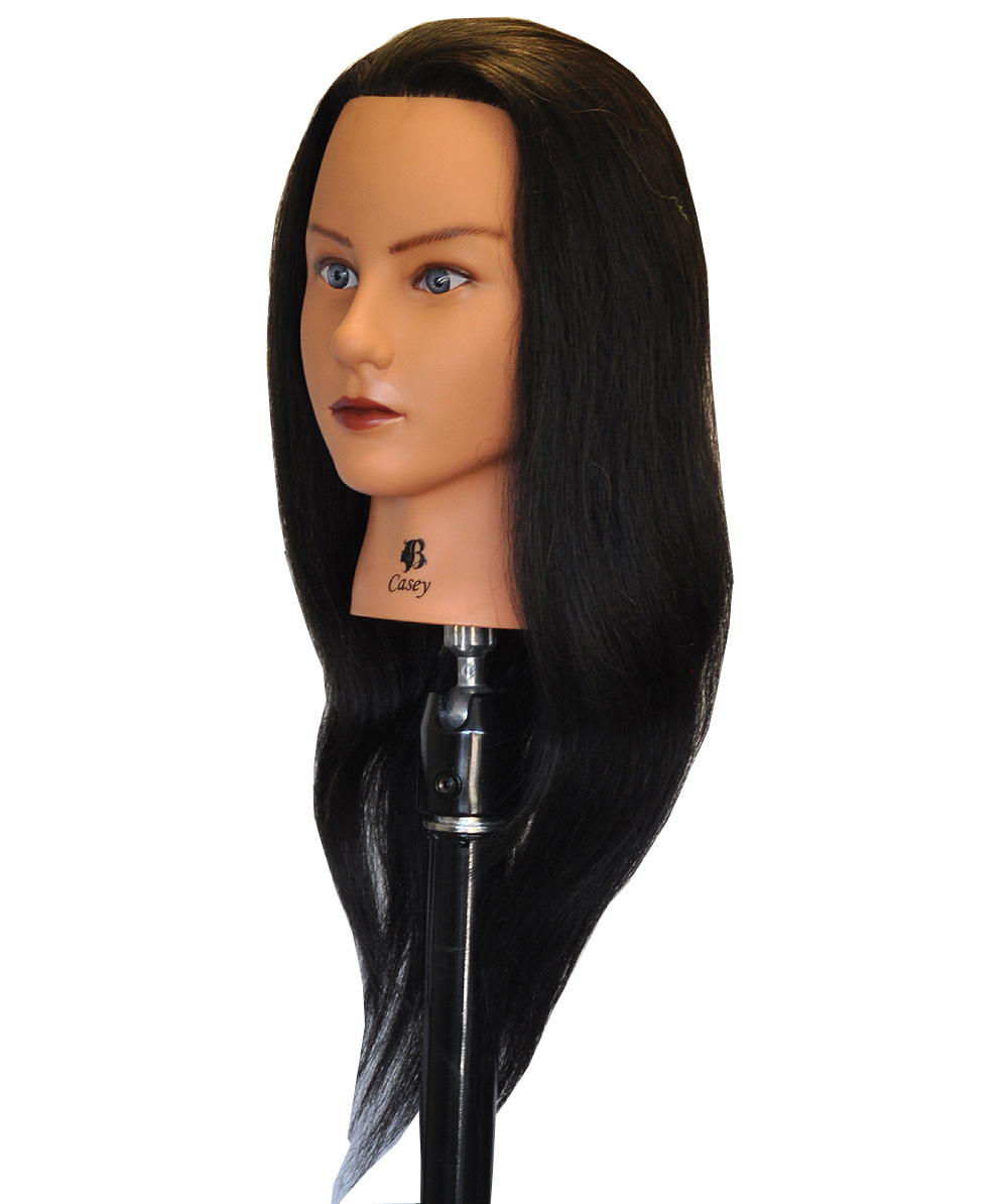 100% Human Hair 18 " Mannequin Head Hairdresser Training Head Manikin Cosmetology Doll Head