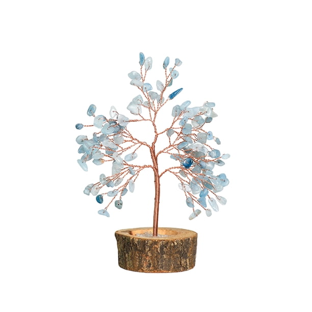 Árbol de Cristal Bonsai Toystoory decoración del hogar con encanto natural azul claro