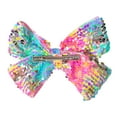 thumbnail image 2 of JoJo Siwa Girls Sequin Polyester Clip In Hair Bow, Multicolor, 2 of 3