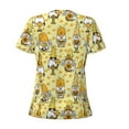 thumbnail image 4 of Naloa Garden Honeybee Gnomes Print T-Shirts Short Sleeve V Neck Tees for Women Fashion Tops Trendy Lightweight Soft Casual Summer Outfits Clothes, 4 of 5