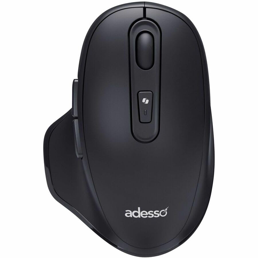 Adesso iMouse A50 Ergonomic Wireless Mouse, Bluetooth and 2.4GHz Dual Mode with USB-C Receiver, CoPilot AI Hotkey, Adjustable DPI, Right Hand Design