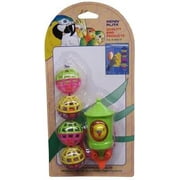 Penn Plax Bird Play Pack – 3 pieces: Lattice Balls, Bobbing Bird, and Two Way Mirror
