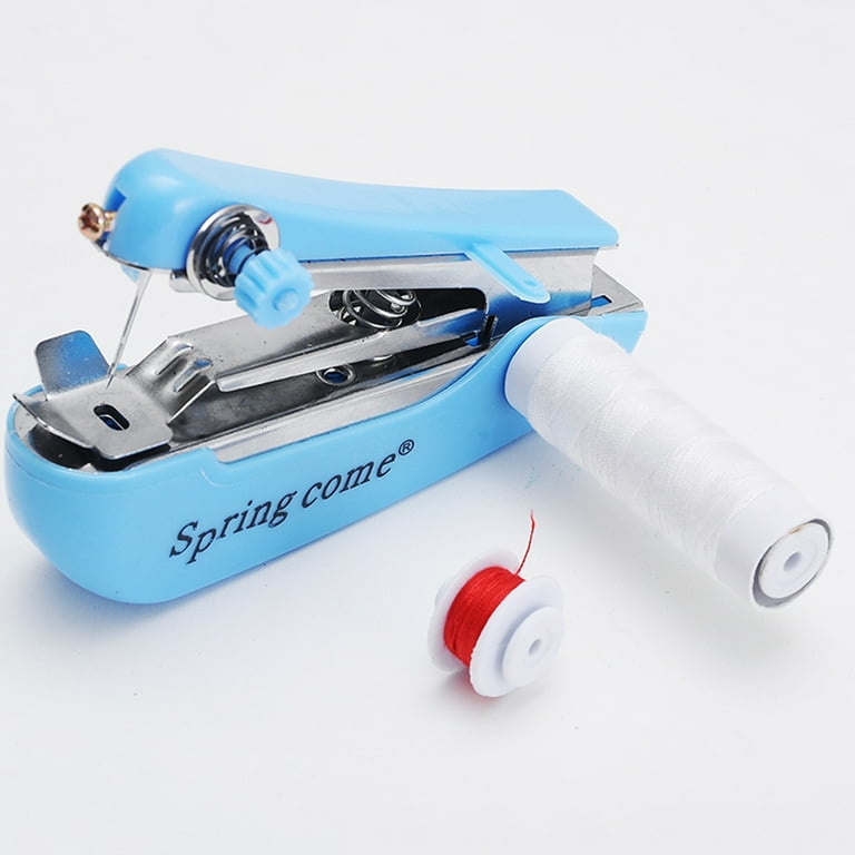 Frogued 1 Set Sewing Machine Fast Stitch Labor-saving Plastic Fabric Clothes  Sewing Tools Quick Stitching Supplies for Home (Blue) 