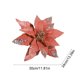thumbnail image 3 of Adorno navideño de tela con forma de flor | Flor de Pascua de imitación dorada con lentejuelas de terciopelo | Decoración navideña para el hogar: árbol, pared, puerta, ventana, 3 of 6