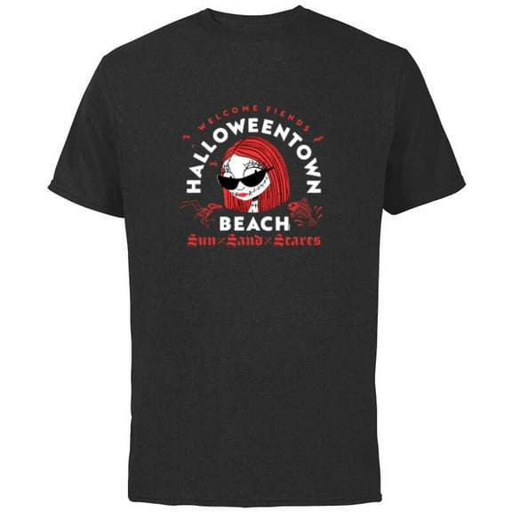 Disney The Nightmare Before Christmas Sally Welcome Beach - Short Sleeve Cotton T-Shirt for Adults - Customized-Royal Heather