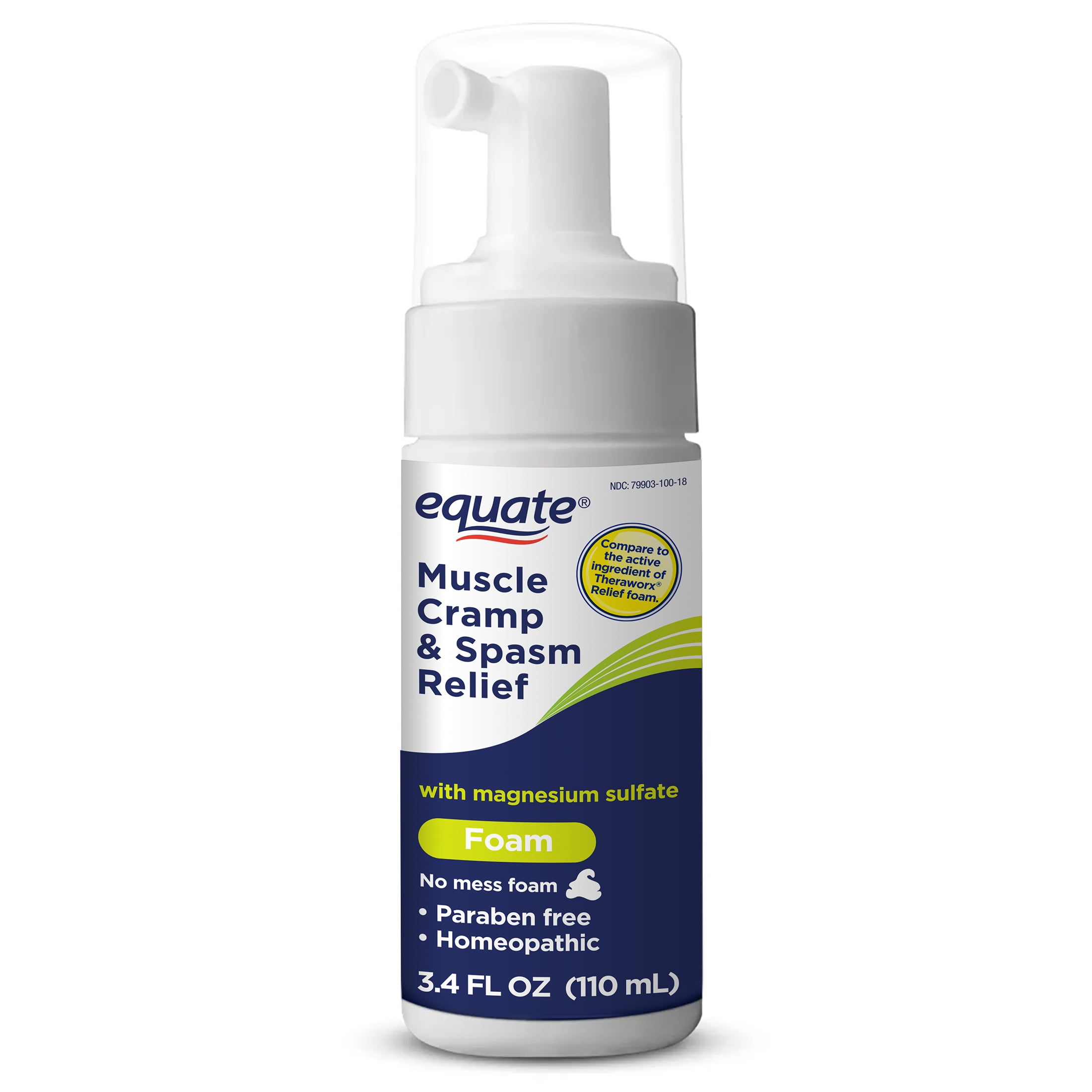 Equate Muscle Cramp & Spasm Relief Foam, 3.4 fl oz