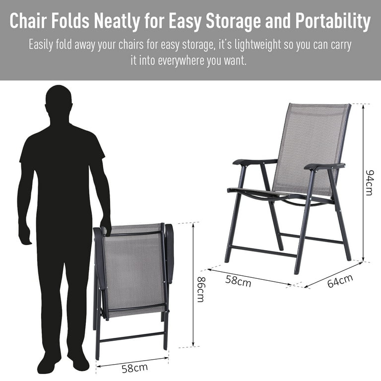 Outsunny Camping Chair, Lightweight Folding Chair with Carrying