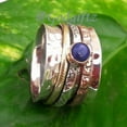 thumbnail image 6 of Lapis Lazuli Spinner Ring: 925 Sterling Silver Meditation Fidget Ring, 6 of 7